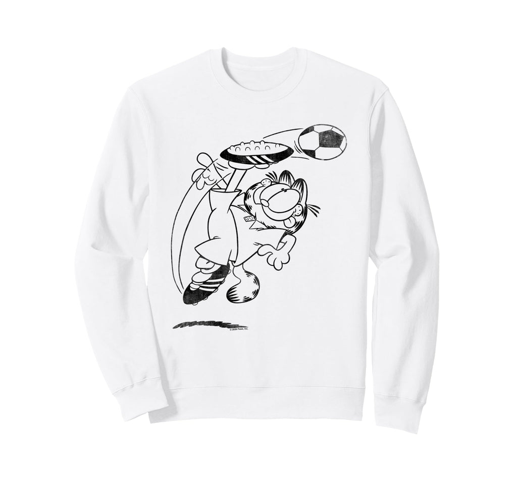 Garfield Soccer Kick Sweatshirt - Casual Everyday Wear Unisex