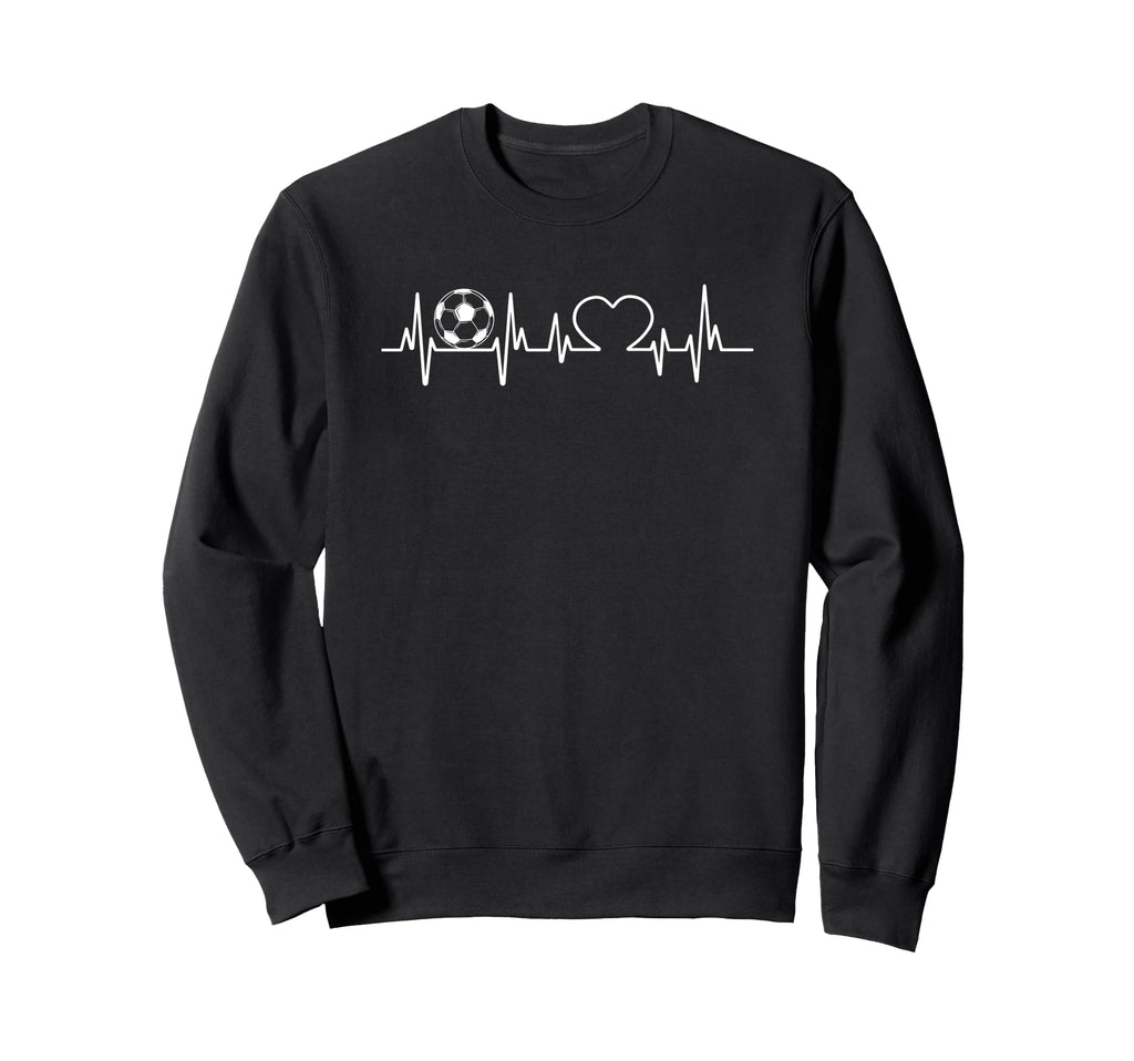 Soccer Heartbeat Love Passion Sweatshirt - Minimalist Print Men Women