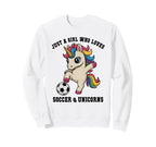 Kawaii Just Who Loves Soccer Sweatshirt - Custom Art Print for Adults