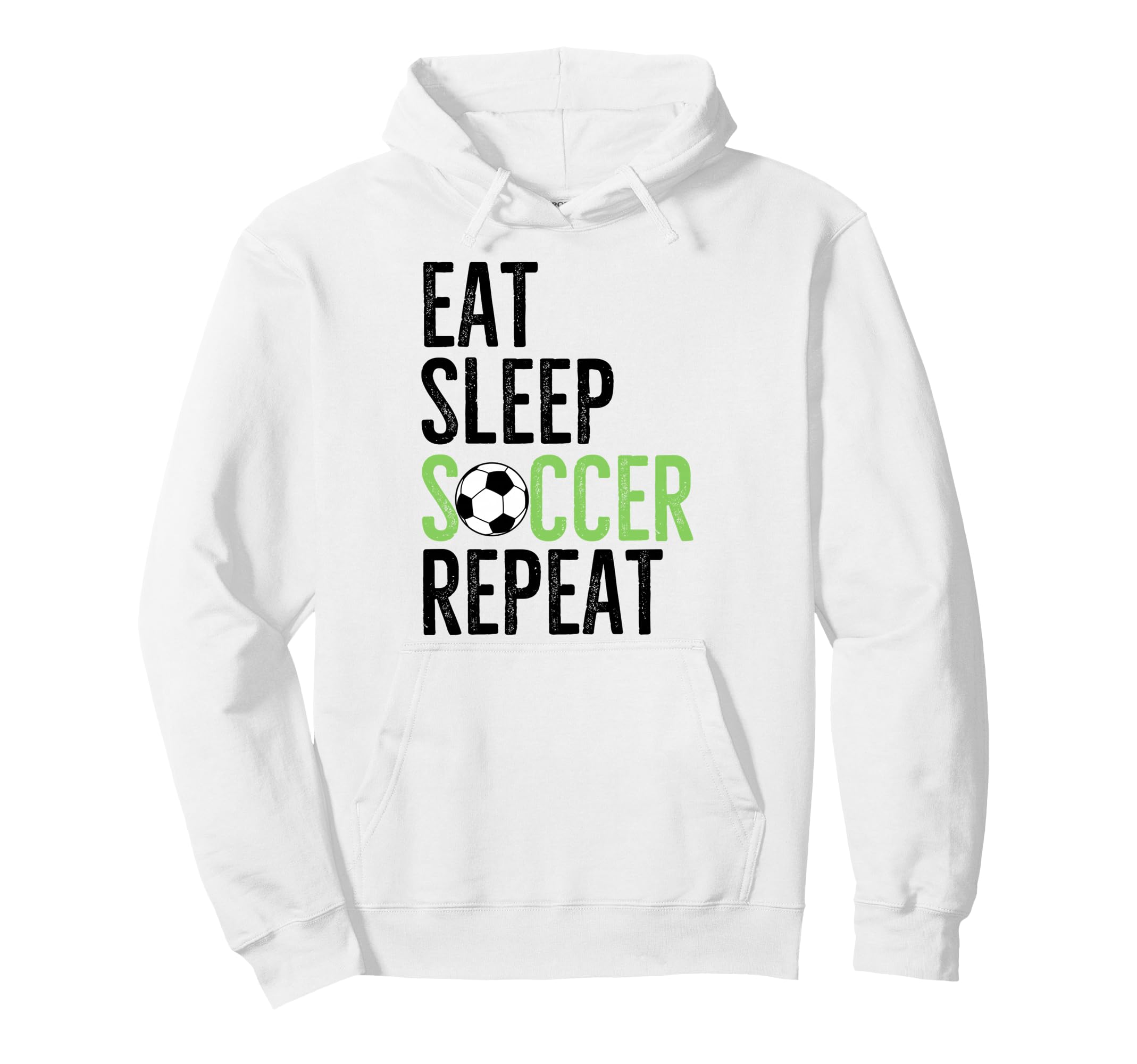 Eat Sleep Soccer Repeat Sport Player Hoodie - Graphic Print for Adults