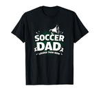 Soccer Dad Louder Than Mom Black T-Shirt - Fun Novelty Design Men Women