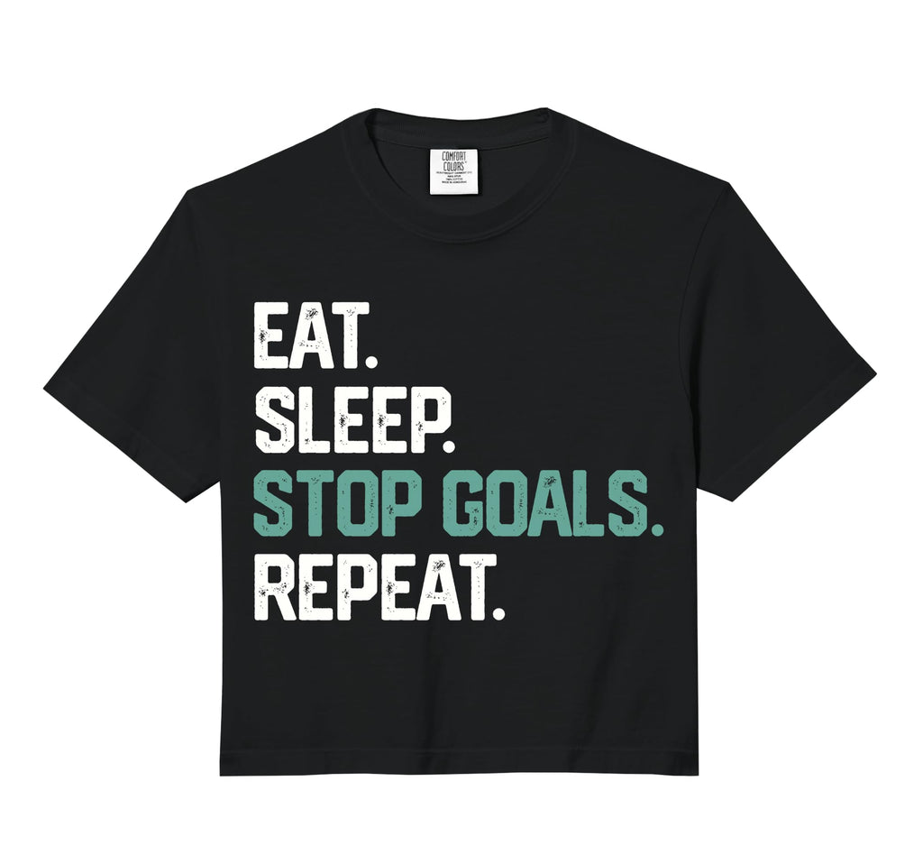 Eat Sleep Stop Goals Repeat Soccer Hoodie - Streetwear Style for Adults