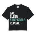 Eat Sleep Stop Goals Repeat Soccer Hoodie - Streetwear Style for Adults