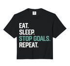 Eat Sleep Stop Goals Repeat Soccer Hoodie - Streetwear Style for Adults
