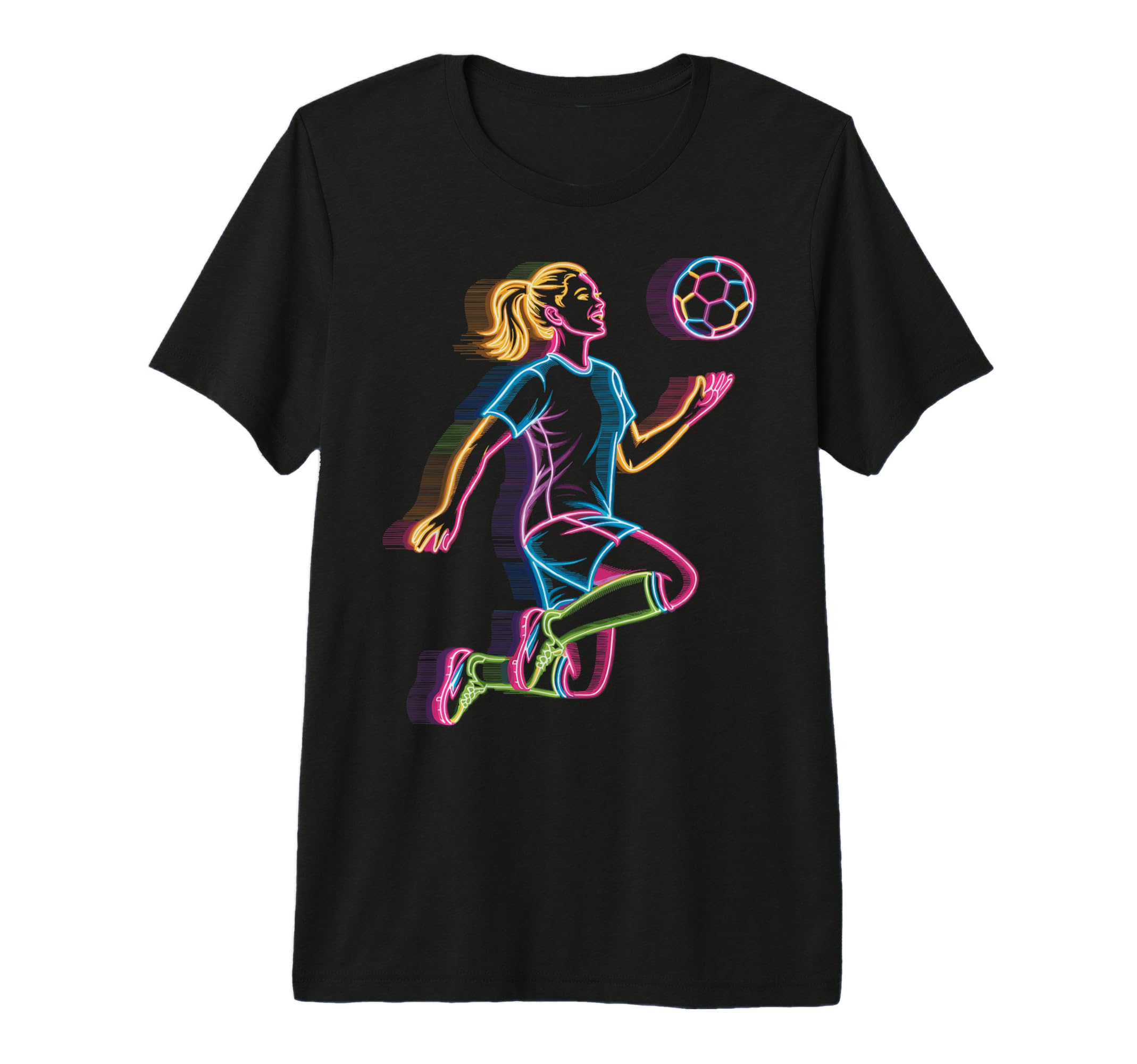 Colorful Funny Soccer Fan Dad Mom T-Shirt - Custom Art Print Men Women