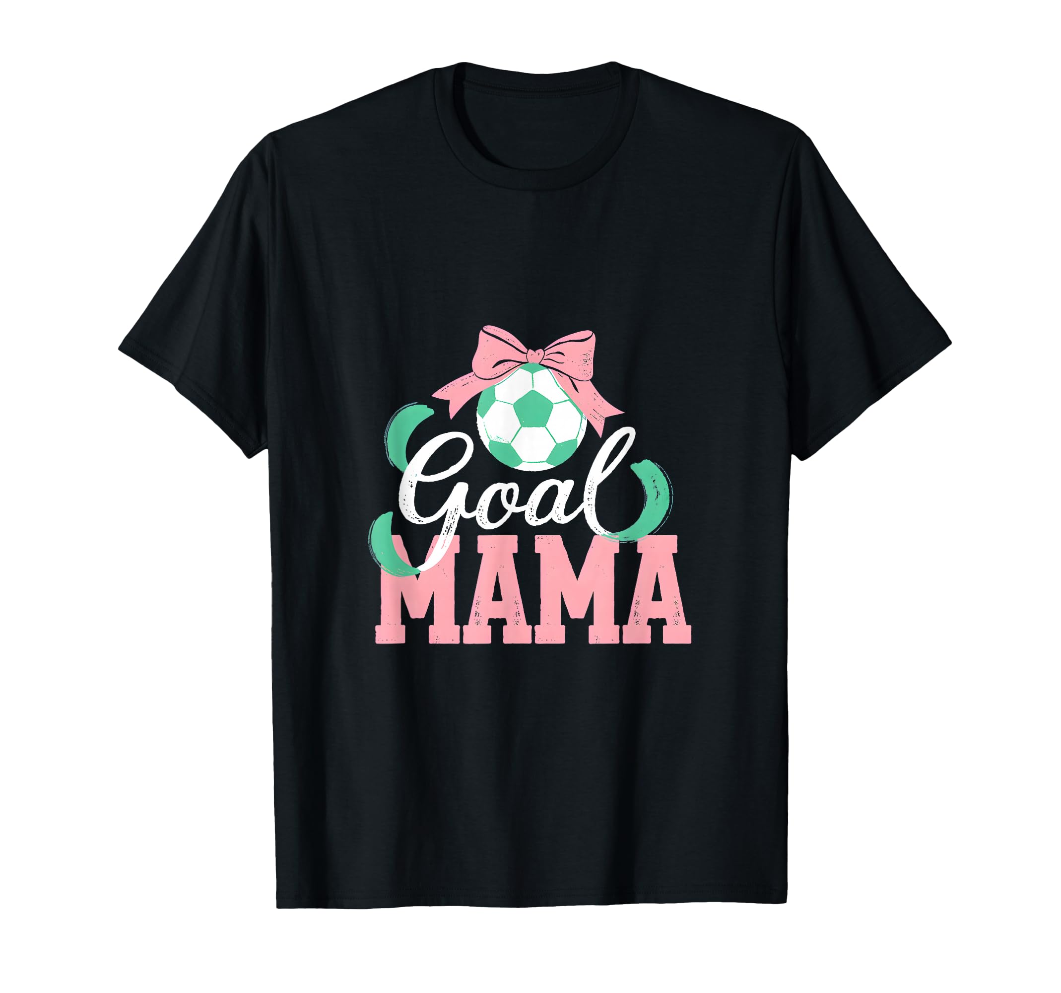 Goal Mama Soccer Bow Soccer Mom Pride T-Shirt - Graphic Print Unisex