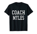 Coach Myles Custom Football Soccer T-Shirt - Casual Everyday Wear Unisex