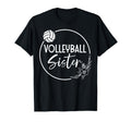 Floral Volleyball Sister T-Shirt - Novelty Apparel for Adults