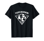 Touchdown Soccer Striker Kicking Goal T-Shirt - Graphic Print for Adults