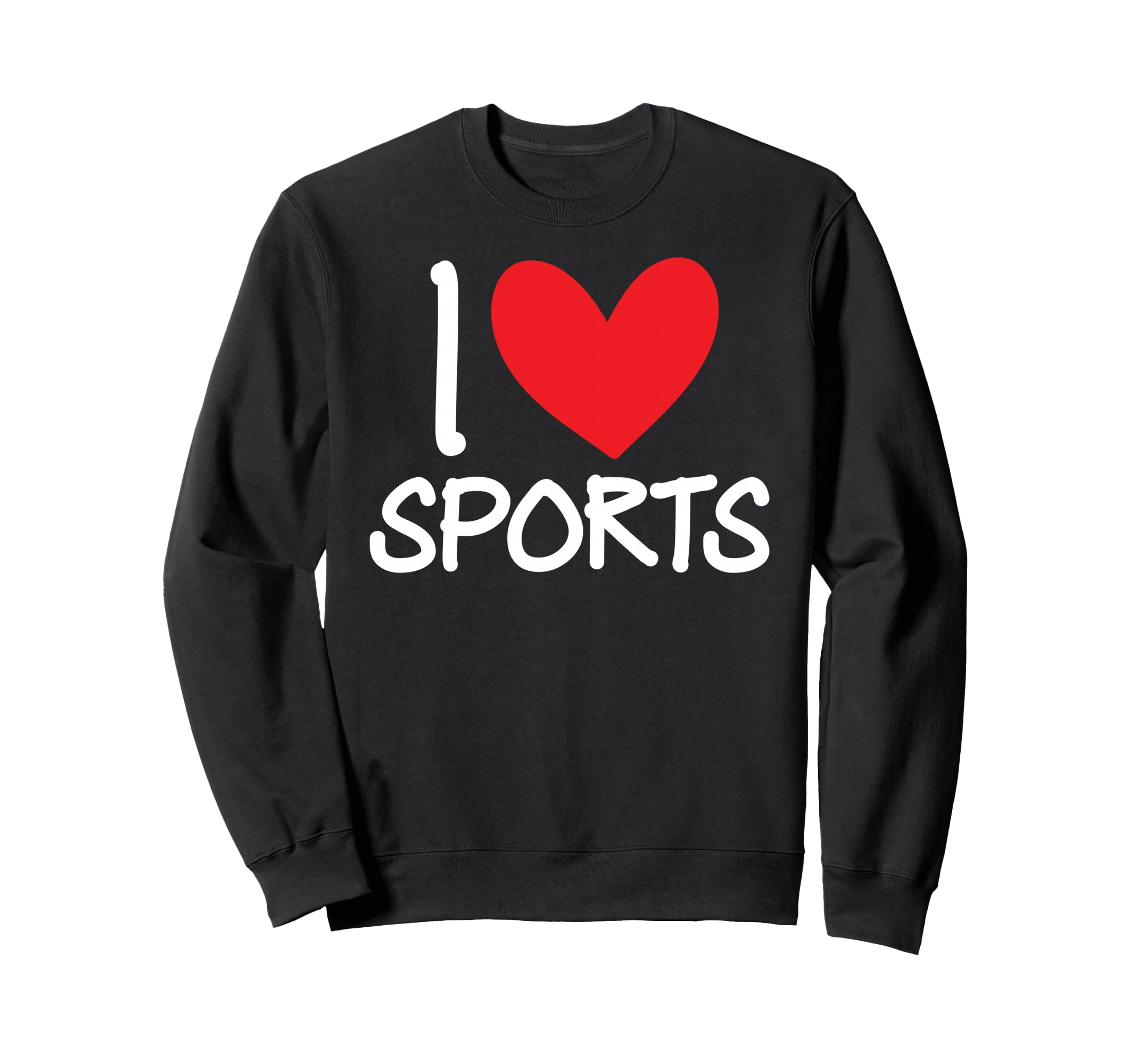 I Love Sports Football Baseball Sweatshirt - Aesthetic Graphic for Adults