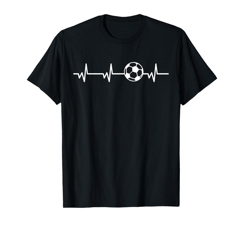 Soccer Heartbeat Ball Funny Soccer Lover T-Shirt - Graphic Print Unisex