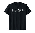 Soccer Heartbeat Ball Funny Soccer Lover T-Shirt - Graphic Print Unisex