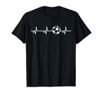 Soccer Heartbeat Ball Funny Soccer Lover T-Shirt - Graphic Print Unisex