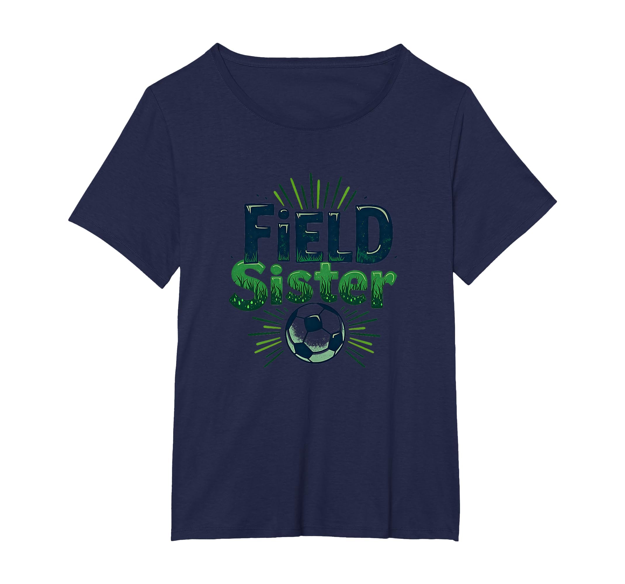 Field Sister Soccer Sibling Pride T-Shirt - Fun Novelty Design Unisex