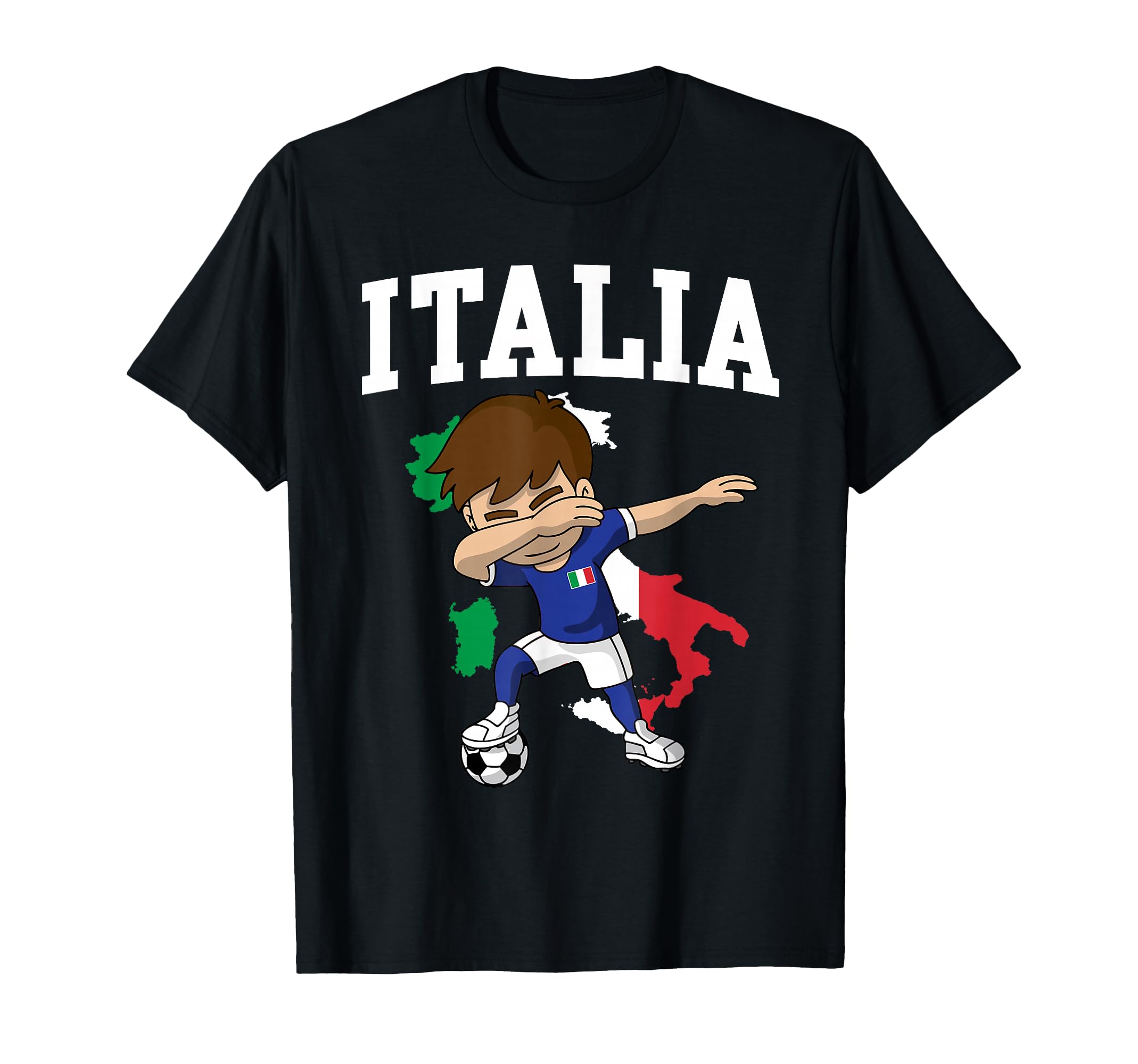 Italia Soccer Italian Italy Flag Map T-Shirt - Streetwear Style Unisex