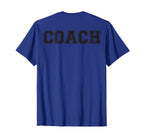 Coach Back Softball Gift Coaching T-Shirt - Casual Everyday Wear Men Women