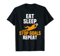 Eat Sleep Stop Goals Repeat Goalkeeper T-Shirt - Minimalist Print Unisex