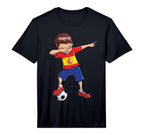 Dabbing Soccer Spain Spanish T-Shirt - Casual Everyday Wear Unisex