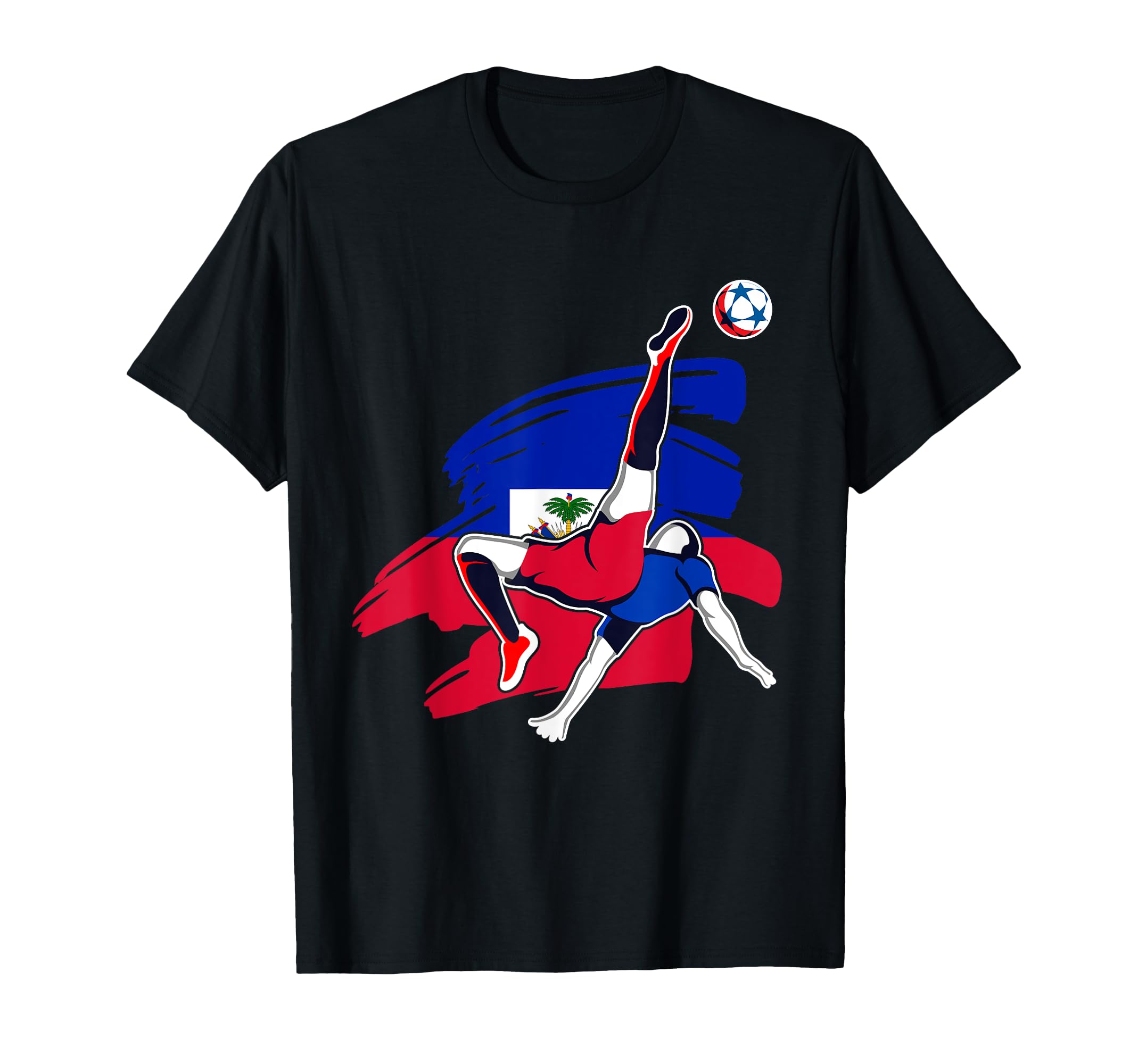 Haiti Soccer Fans Jersey Pride Proud T-Shirt - Graphic Print Men Women