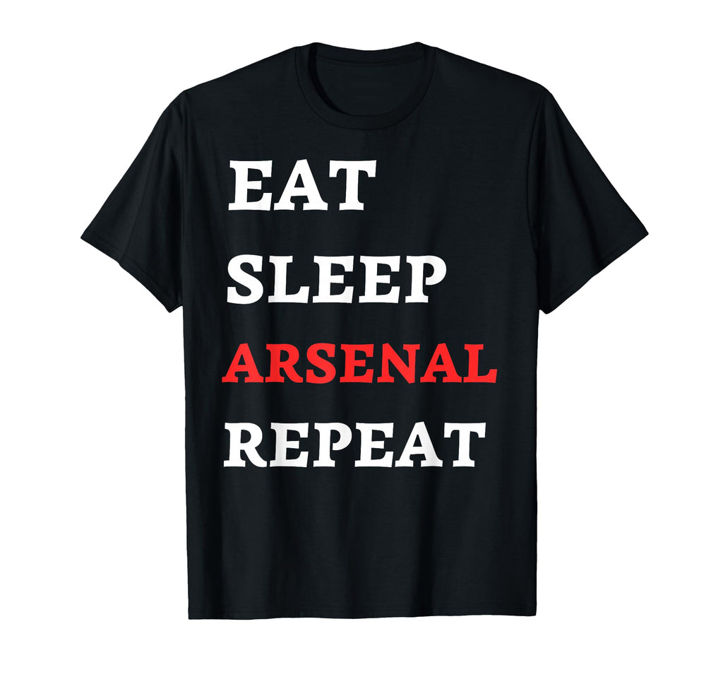 Eat Sleep Arsenal Repeat T-Shirt - Novelty Apparel Unisex
