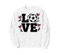 Love Soccer Player Womens Beautiful Sweatshirt - Unique Graphic Unisex