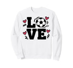 Love Soccer Player Womens Beautiful Sweatshirt - Unique Graphic Unisex