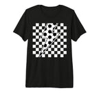 Lightning Bolt Checkered Aesthetic Racing T-Shirt - Unique Graphic Unisex