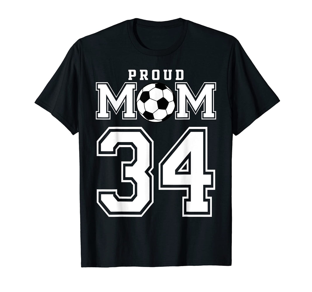 Number 34 Custom Proud Soccer T-Shirt - Casual Everyday Wear for Adults