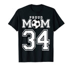 Number 34 Custom Proud Soccer T-Shirt - Casual Everyday Wear for Adults