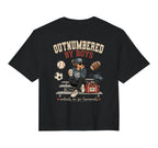 Outnumbered Sports Mom Back Comfort Hoodie - Unique Graphic Men Women