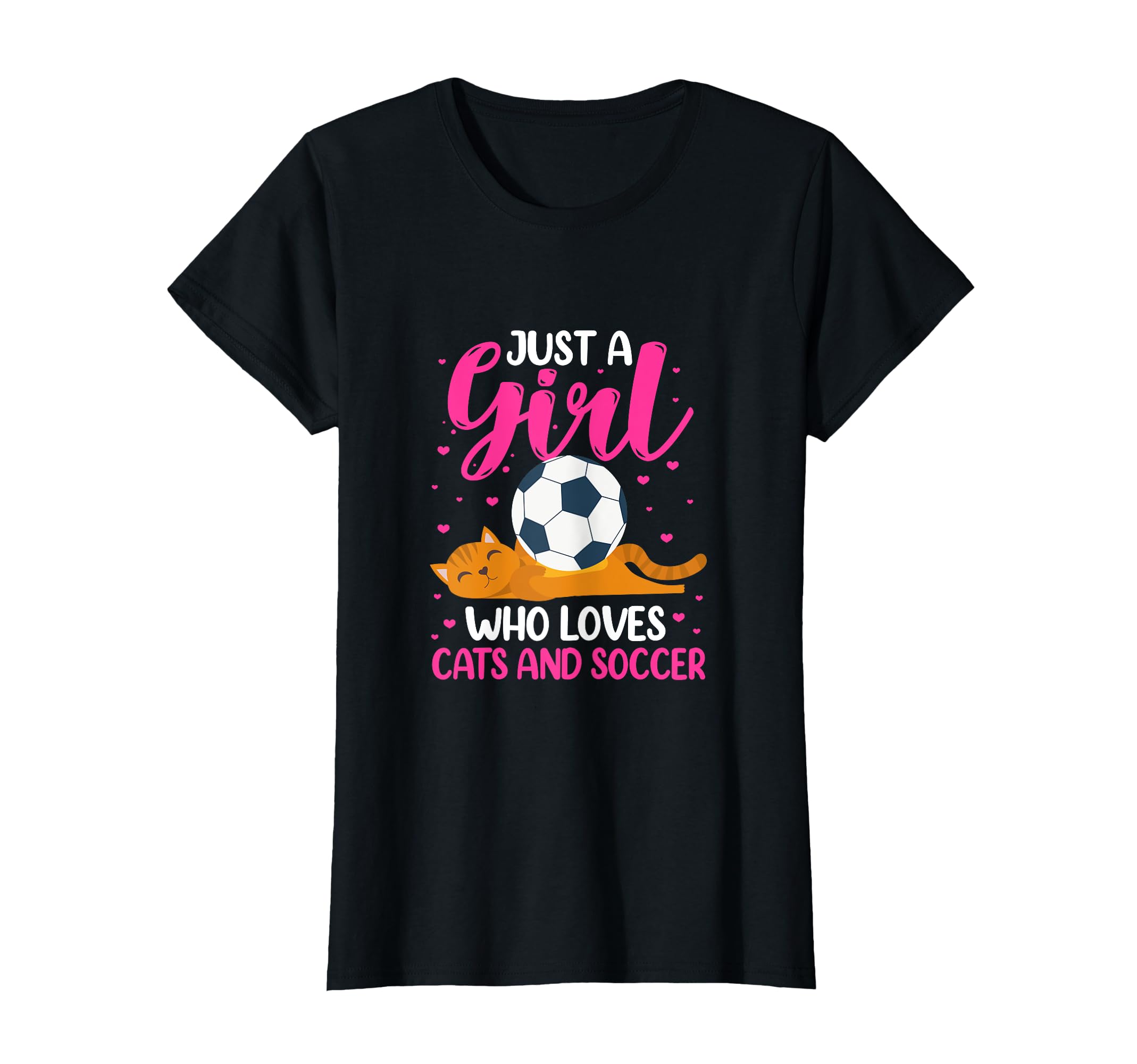 Just Who Loves Cats And Soccer Cat T-Shirt - Aesthetic Graphic for Adults