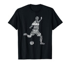 Soccer Player Typography Words Text T-Shirt - Streetwear Style Unisex