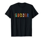 Soccer Love Peace Funny Colorful T-Shirt - Fun Novelty Design Men Women