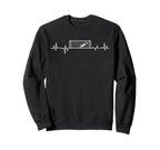 Soccer Goalie Heartbeat Soccer Sweatshirt - Fun Novelty Design Unisex