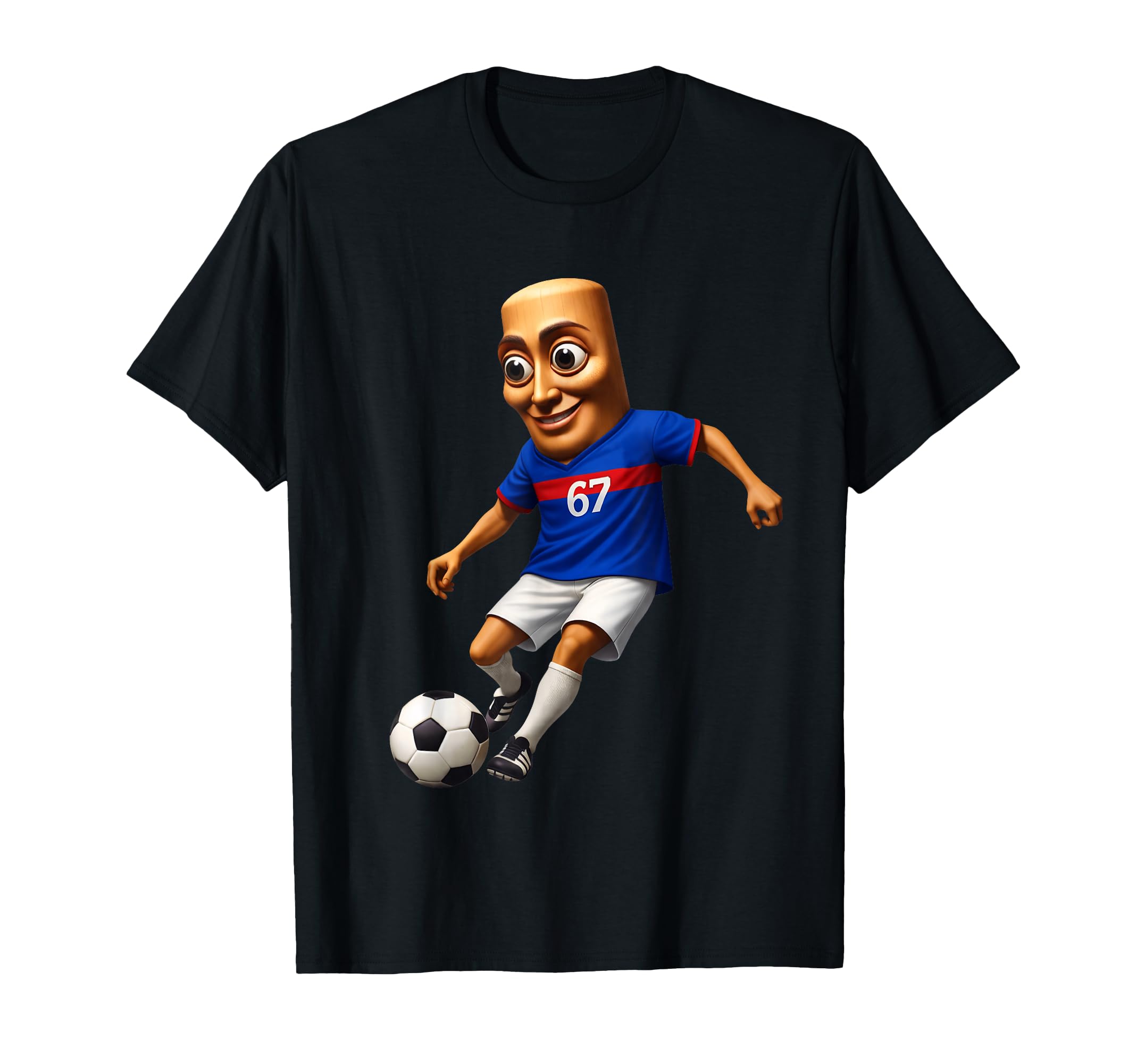Soccer Number 67 Forward Tung Sahur Play T-Shirt - Trendy Graphic Unisex