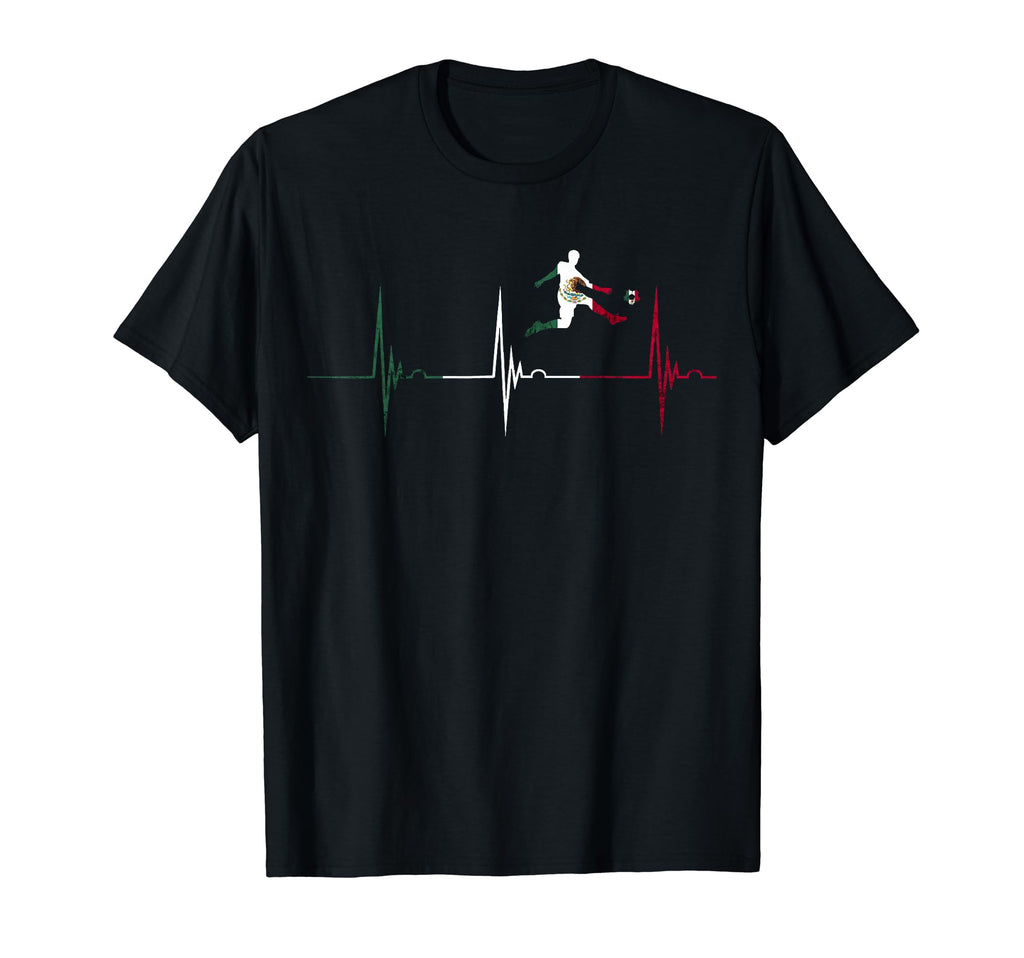 Mexican Flag Mexico Heartbeat Ekg T-Shirt - Streetwear Style for Adults