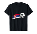 Serbia Soccer Ball T-Shirt - Novelty Apparel for Adults