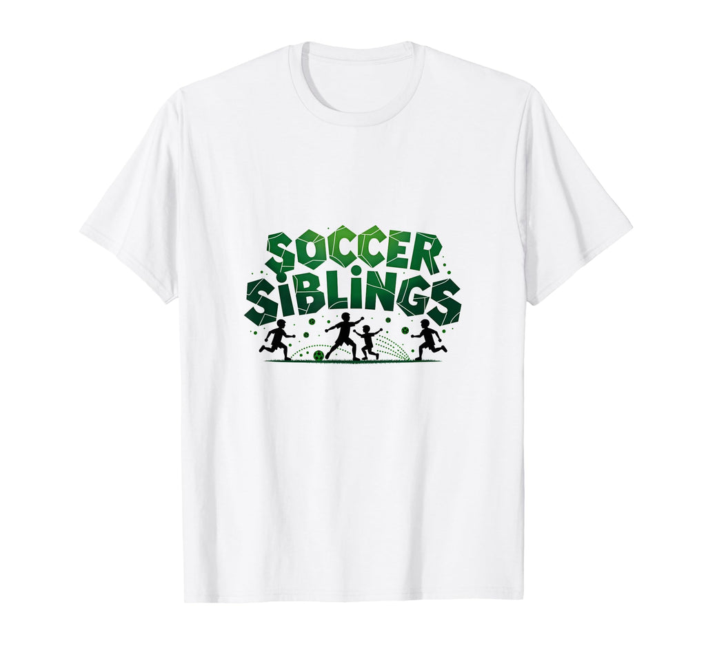 Soccer Siblings Family Teamwork Soccer T-Shirt - Unique Graphic Unisex