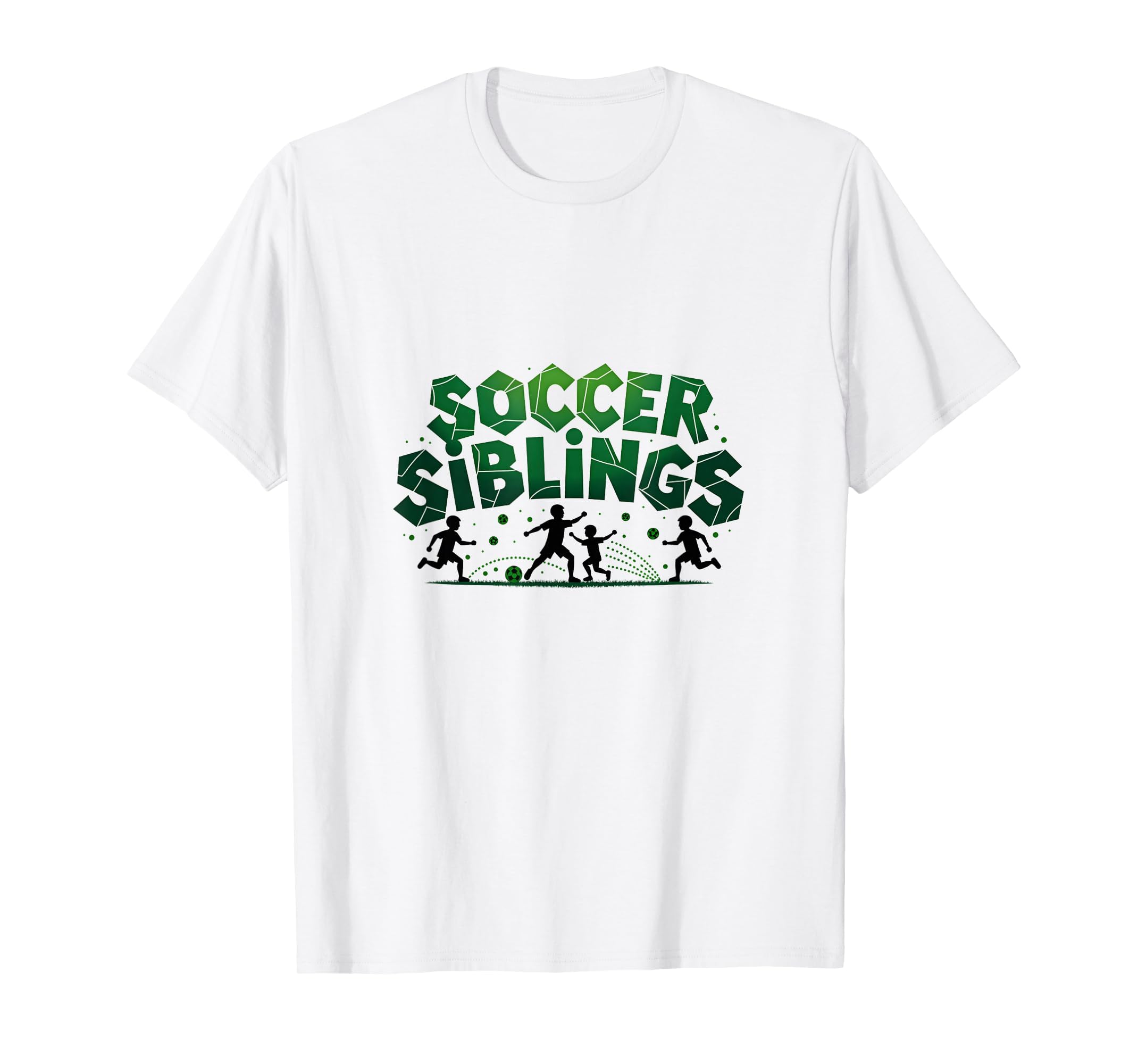 Soccer Siblings Family Teamwork Soccer T-Shirt - Unique Graphic Unisex