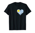 Uruguay Patriotic Heart Flag World T-Shirt - Custom Art Print for Adults