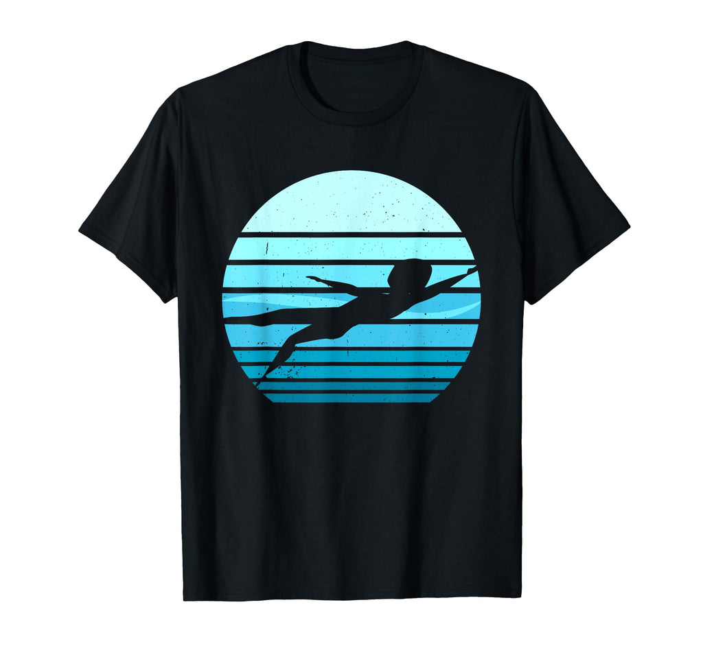 Swim Sunset Coach Swimmer Gift Schwimming T-Shirt - Trendy Graphic Unisex