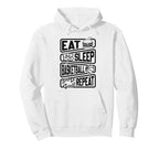 Eat Sleep Basketball Repeat Hoodie - Minimalist Print Men Women