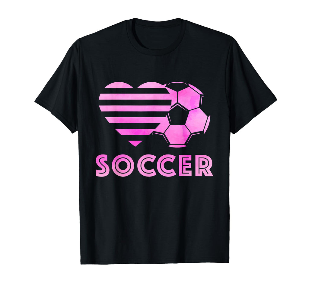 Soccer Heart Love Heartbeat Outfit Soccer T-Shirt - Novelty Apparel Unisex