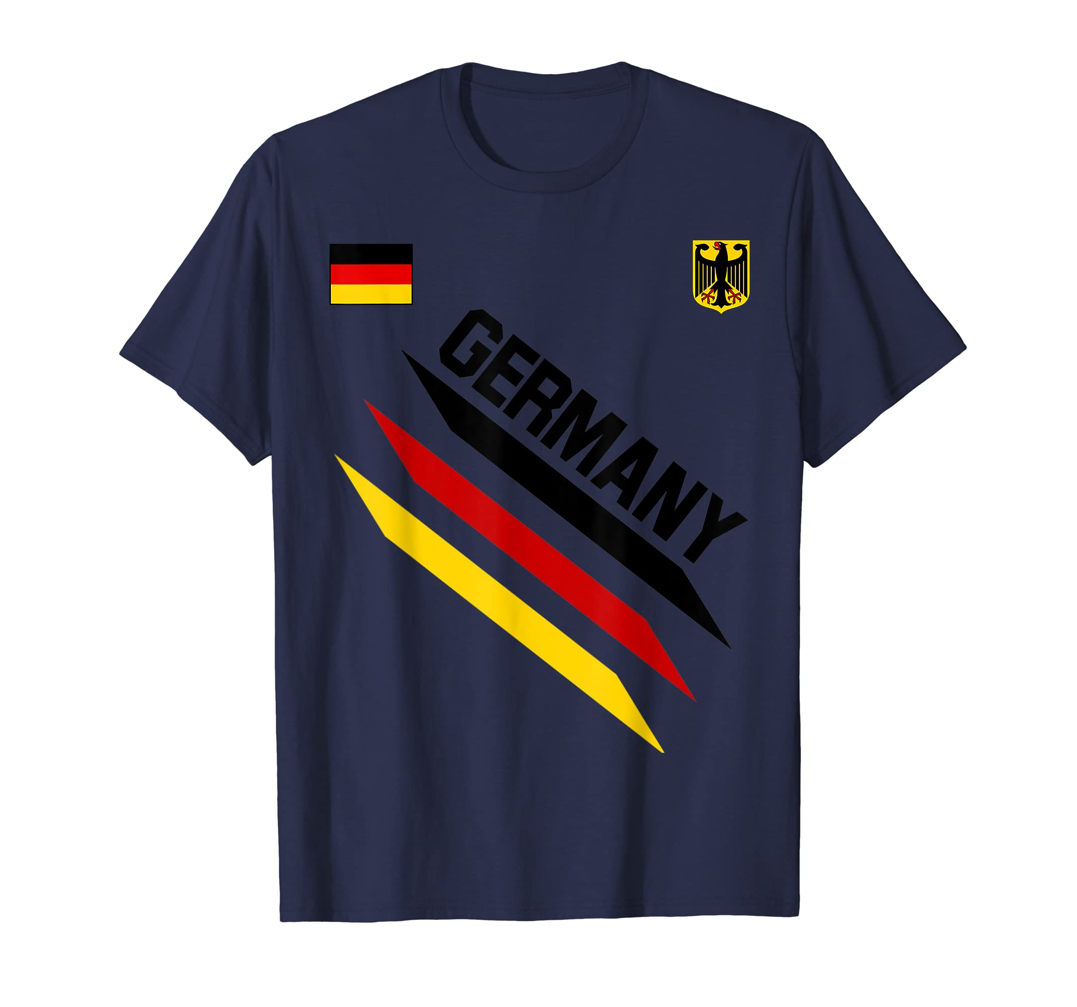 German Football Soccer Ball Travel T-Shirt - Graphic Print for Adults