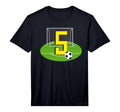 Number 5 5Th Birthday Soccer 5 Years T-Shirt - Trendy Graphic for Adults