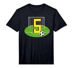 Number 5 5Th Birthday Soccer 5 Years T-Shirt - Trendy Graphic for Adults