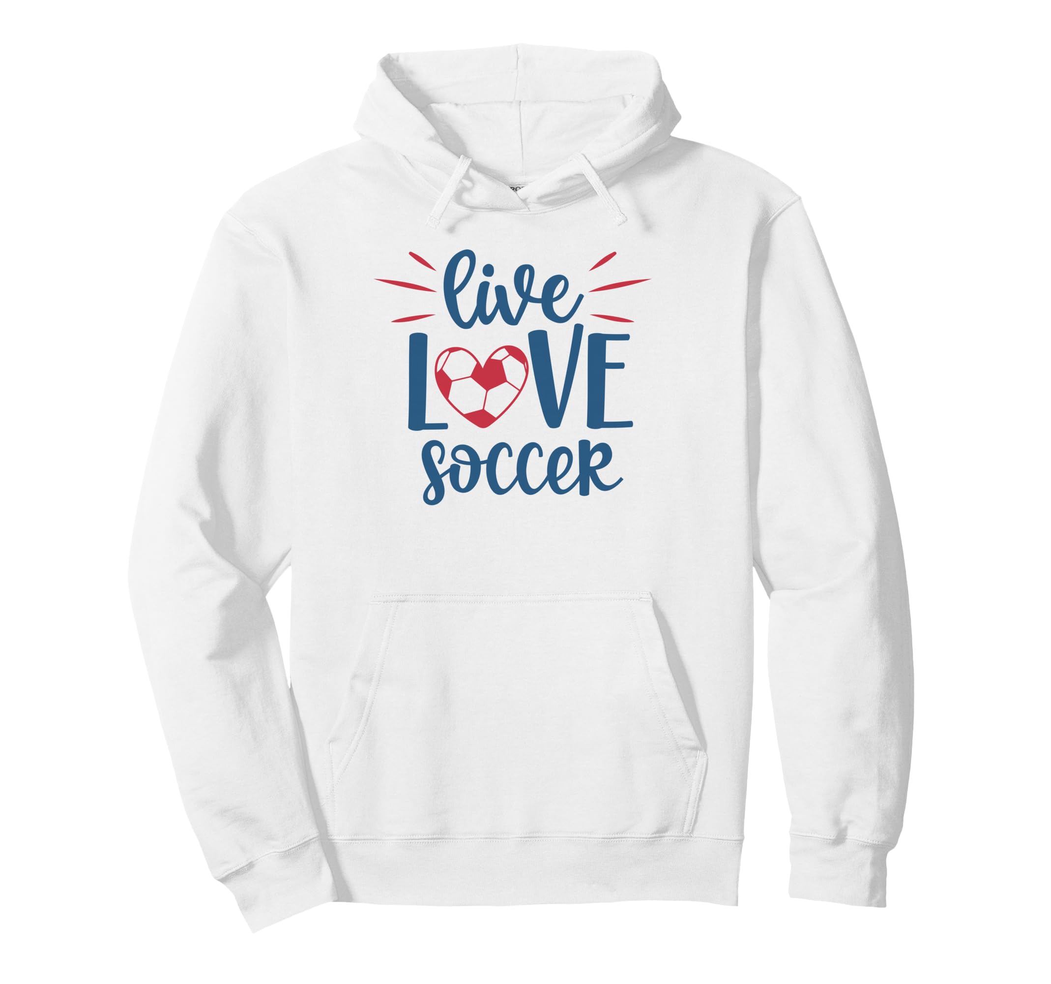 Live Love Soccer Fan Training Soccer Hoodie - Trendy Graphic for Adults