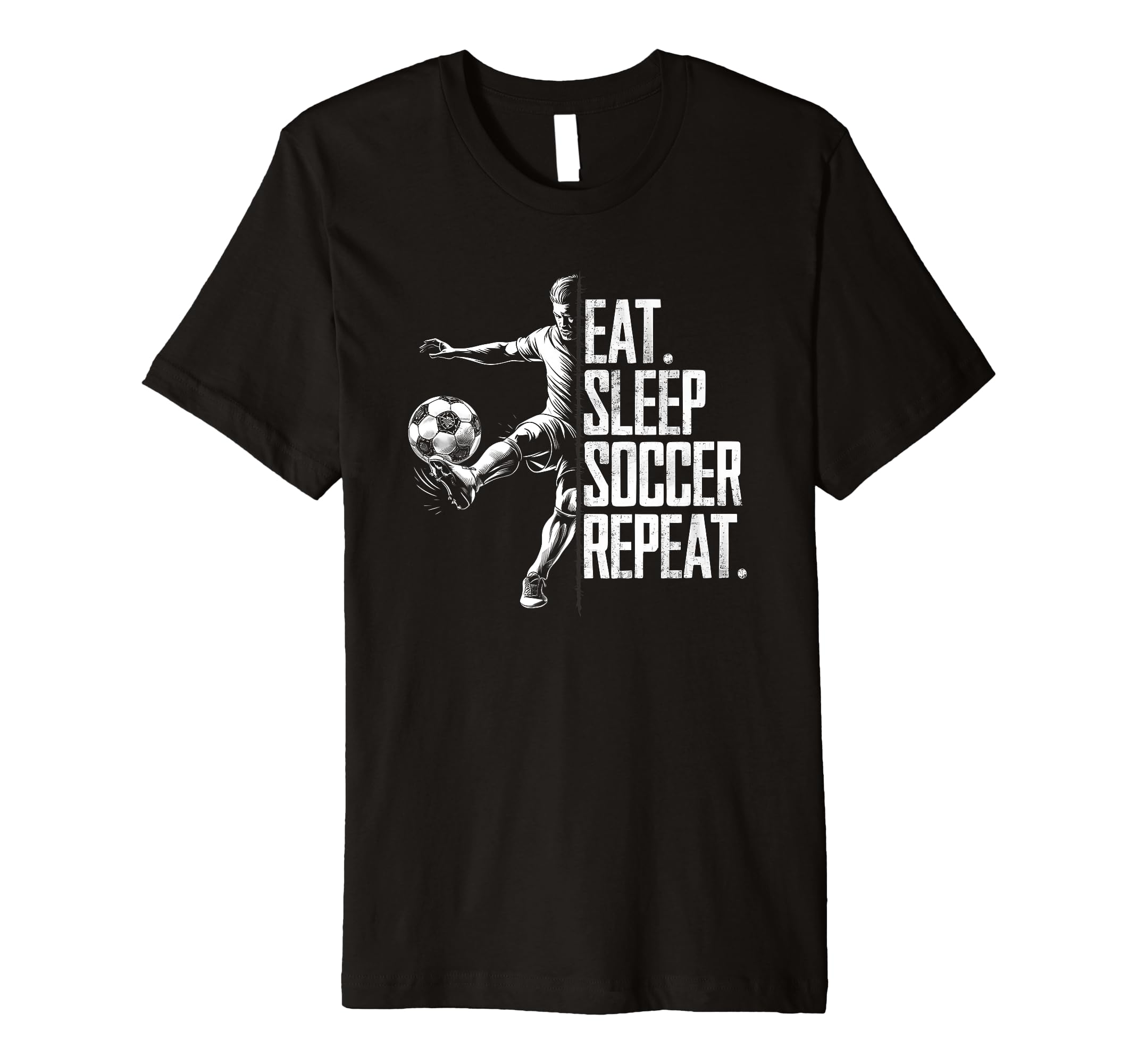 Eat Sleep Soccer Repeat Athletic Passion T-Shirt - Trendy Graphic Unisex