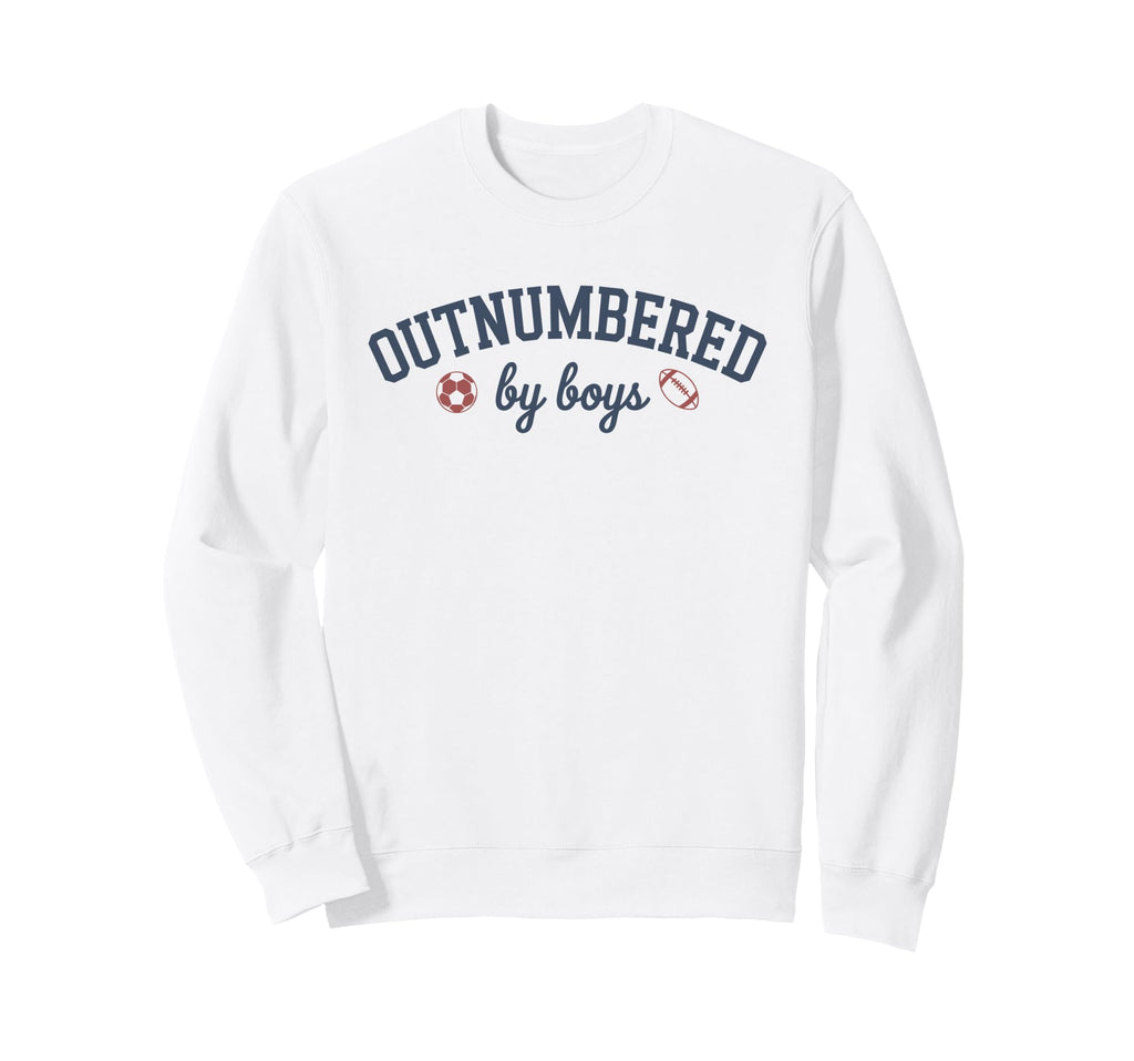 Outnumbered Mom Football Mom Goose Sweatshirt - Unique Graphic Unisex