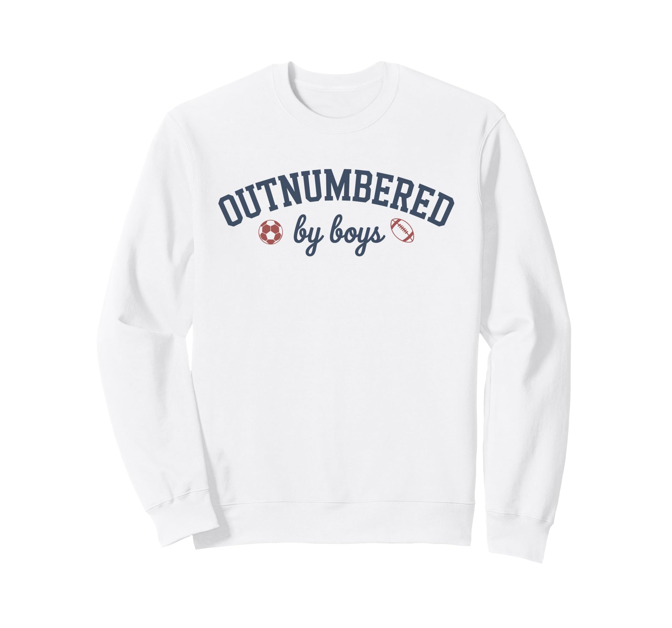 Outnumbered Mom Football Mom Goose Sweatshirt - Unique Graphic Unisex